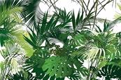 Papier peint jungle panoramique de luxe Oscar