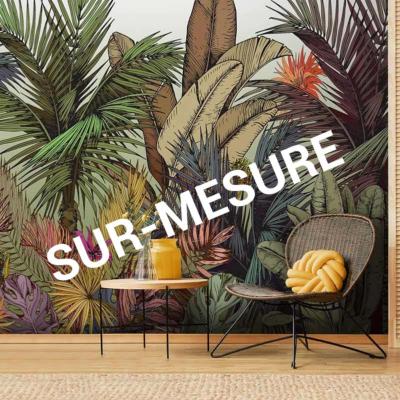 Papier peint jungle haut de gamme Palm Color SUR-MESURE 450x265