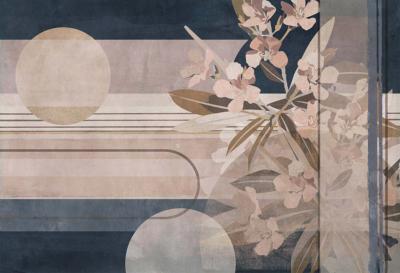 Papier peint panoramique salon contemporain Desert Flowers