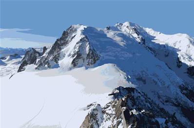 Papier peint paysage montagne Mont Blanc
