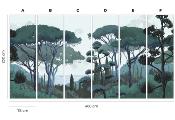 Papier peint paysage bord de mer Toscane
