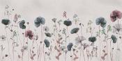 Papier peint floral aquarelle panoramique Wildflow