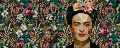 Papier peint design Frida Kahlo