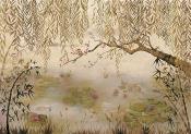 Papier peint design paysage Lotus Clow