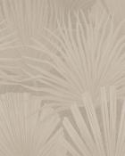 Papier peint panoramique feuilles de palmiers beige Palmea