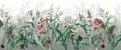 Papier peint fleuri panoramique haut de gamme Botanica Light
