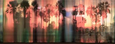 Papier peint palmiers Miami Beach Ocean Drive