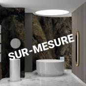 Papier peint salle de bain luxe noir Sahel SUR-MESURE