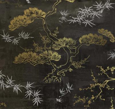 Papier peint arbres japonais panoramique Kyoto