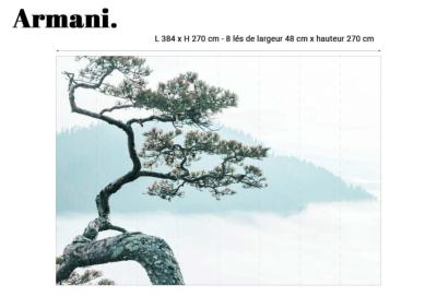 Papier peint arbre et paysage zen Armani