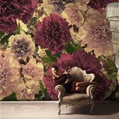 Papier peint luxe fleurs géantes L'oro Di Lulù