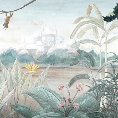 Papier peint jungle elephant Kipling