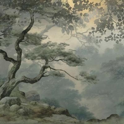 Papier peint arbres panoramique haut de gamme Alexander Green