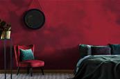 Tapisserie rouge panoramique Nubulim