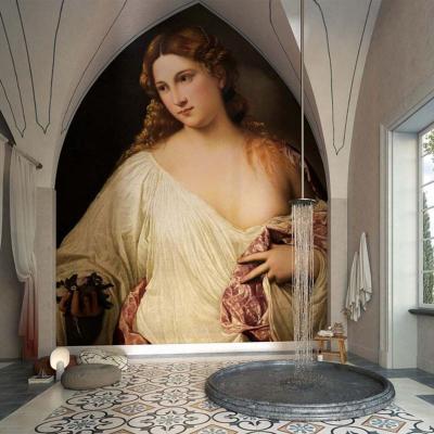Papier peint luxe femme renaissance Tiziano Vecellio Flora