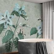 Papier peint pour salle de bain motif floral Incisione