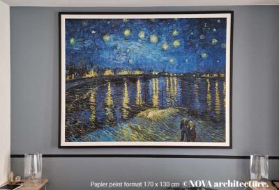 Papier peint nuit étoilée Van Gogh La Notte Stellata 320x250