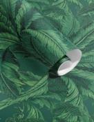Papier peint feuillage vert jungle Musa 10 m