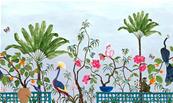 Papier peint panoramique exotique Neo Tea Garden