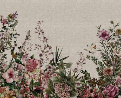 Papier peint panoramique floral Damas 336x270