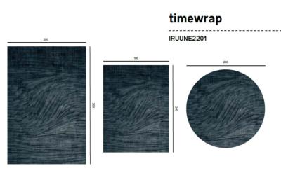 Tapis design pour salon moderne bleu Timewrap