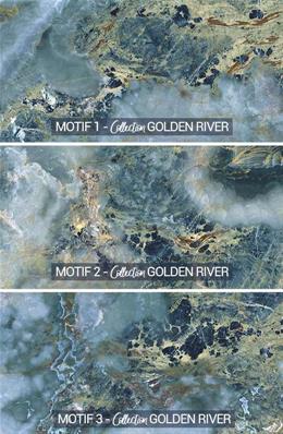 Panneau décoratif bleu mineral Golden River