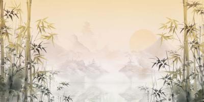 Papier peint paysage japonais haut de gamme Asana