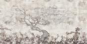 Papier peint arbre japonais panoramique beige sur-mesure Madame