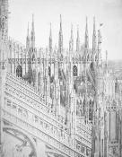 Papier peint architecture italienne panoramique Vista Duomo