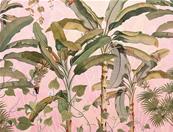 Papier peint jungle rose Plantation 350x270