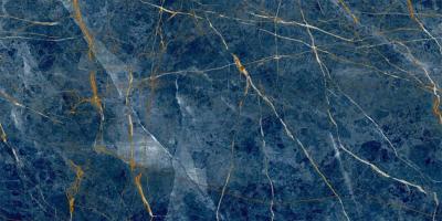 Papier peint imitation marbre bleu panoramique MARMO ALPI