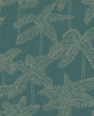 Papier peint palmiers vert et or Vivid 10 m