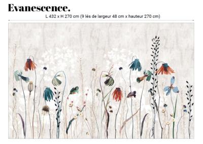 Papier peint fleurs sauvages panoramique Evanescence