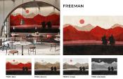 Papier peint style western panoramique Freeman