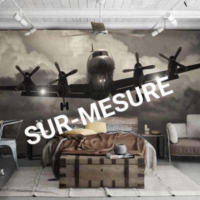 Papier peint haut de gamme 3D avion Fly SUR-MESURE