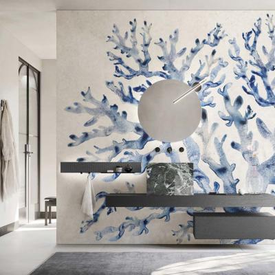 Papier peint hydrofuge salle de bain Coral Tree
