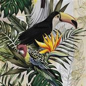 Papier peint jungle animaux Iquitos