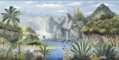 Papier peint paysage paradisiaque panoramique Kahiwa