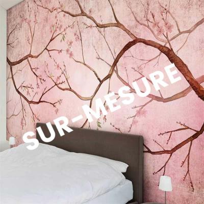 Papier peint arbre cerisier du Japon Pin cherry SUR-MESURE