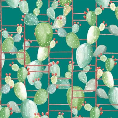 Papier peint cactus vert Chumbera 10m
