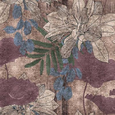 Papier peint motif fleurs design Soil