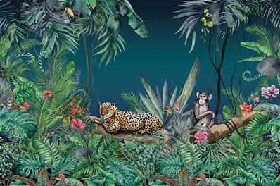 Papier peint jungle et animaux Savage