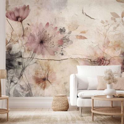Papier peint fleurs panoramique haut de gamme Etereo