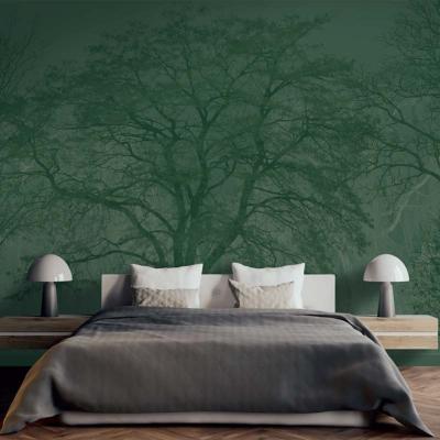 Papier peint forêt panoramique sur-mesure Silva Vert