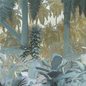 Papier peint tropical bleu Mystique jungle 400x250