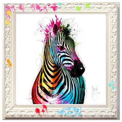 Petit tableau Murciano zebra pop encadré