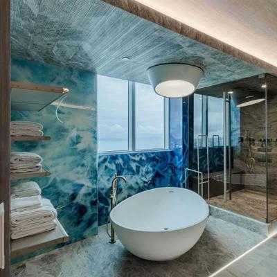 Panneaux salle de bains étanches bleu Iceland