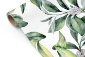 Papier peint plante aquarelle au rouleau Symphorine Blanche