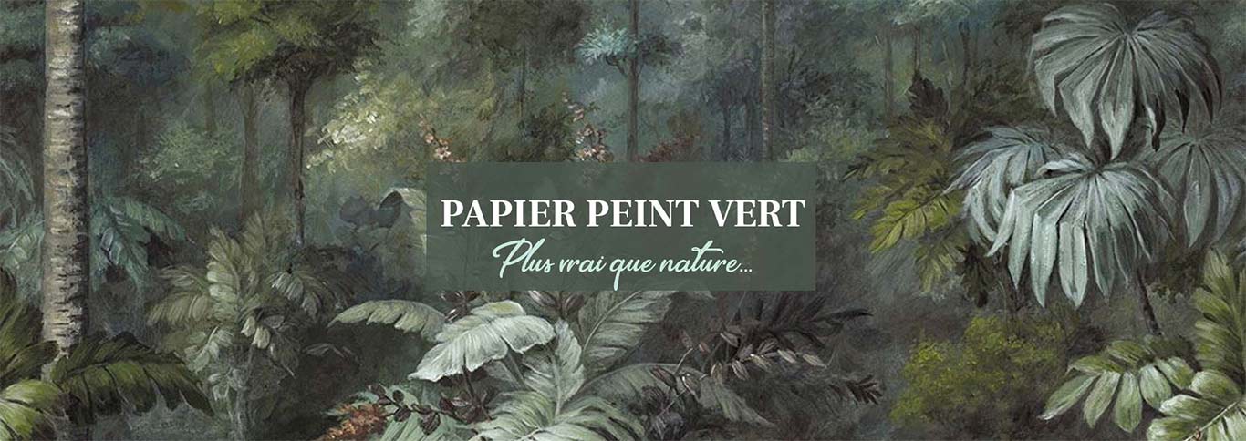Papier peint paysage naturel panoramique vert