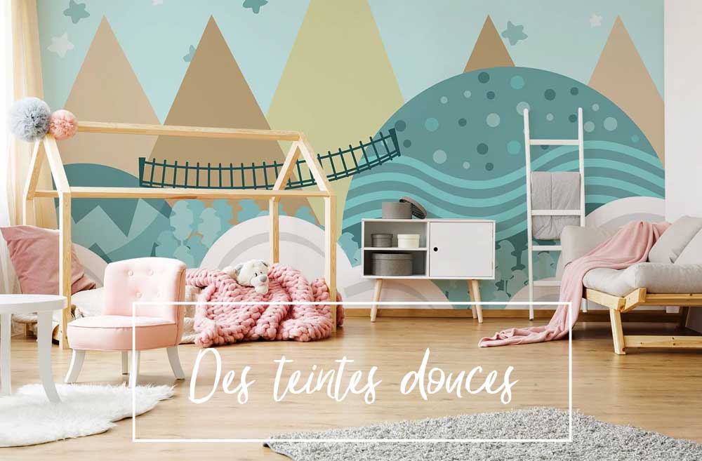 Papier peint panoramique style scandinave pour chambre enfant